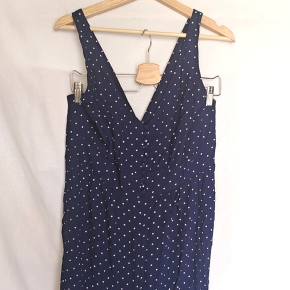 Navy Polka Dot Jumpsuit - Picture 4 of 11